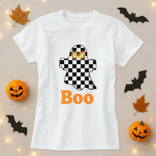 T-shirt Boite fantôme Halloween Checkerboard