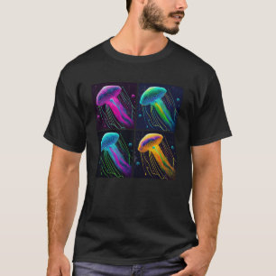 T-shirt Boîte Jellyfish Pop Illustration Animal coloré