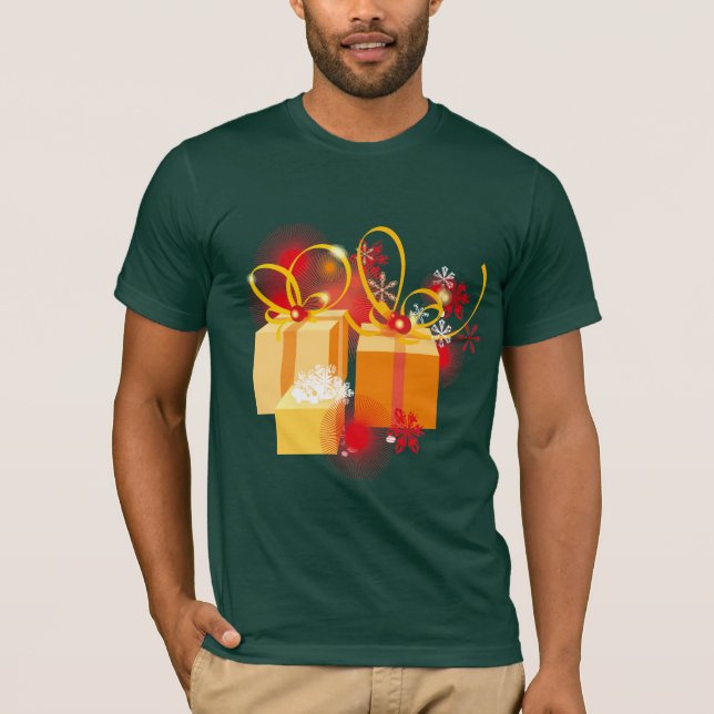 T-shirt Boîtes de cadeau de Noël (Devant)