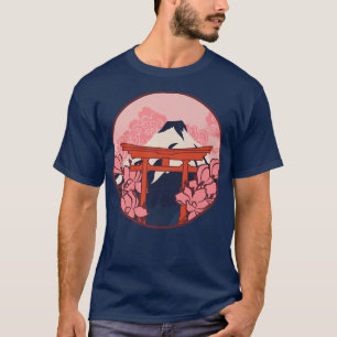 T-shirt Boîtier en fleurs de cerisier Art japonais Japon