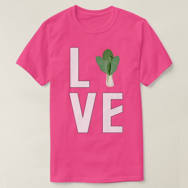 T-shirt Bok Choy Lover, Funny Asian Cuisine, Jardinage (Design devant)