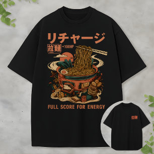 T-shirt Bol de nouilles japonaises Graphique Recharge +100