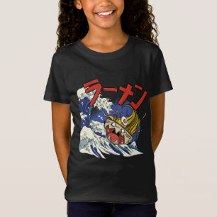 T-Shirt Bol de ramen drôle pendant une tempête océanique