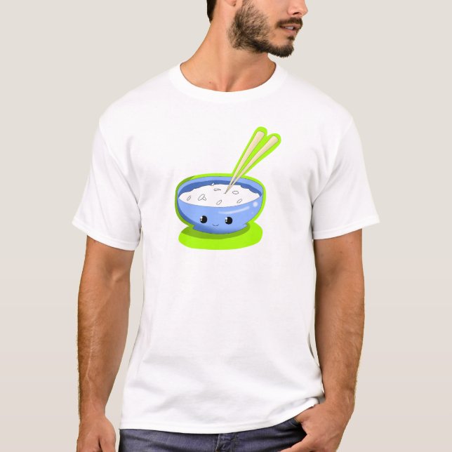 T-shirt Bol de riz bleu (Devant)