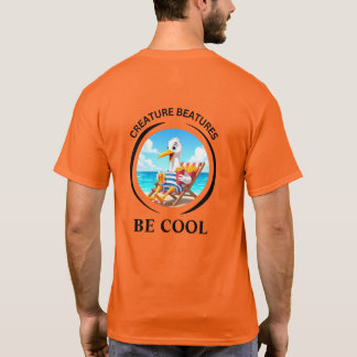 T-shirt bold Cartoon dressed up cheeky Seagull – Be Cool