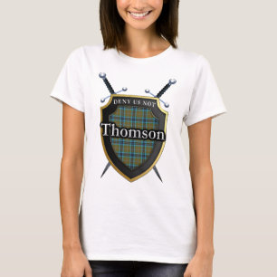 T-shirt Bold Clan Thomson Tartan Scottish Shield