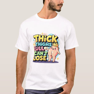 T-shirt Bold Digital Illustration of Chubby Character with