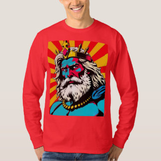 T-shirt Bold Pop Art Zeus - Colorful Greek God Illustratio