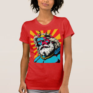 T-shirt Bold Pop Art Zeus - Colorful Greek God Illustratio