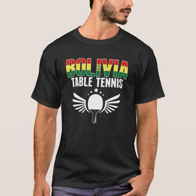 T-shirt Bolivia Table Tennis     Bolivian Ping Pong Suppor (Devant)