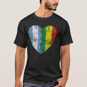 T-shirt Bolivie Argentine Drapeau Coeur Argentine Bolivie