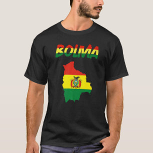 T-shirt Bolivie Carte du pays Drapeau Bolivie Drapeau boli