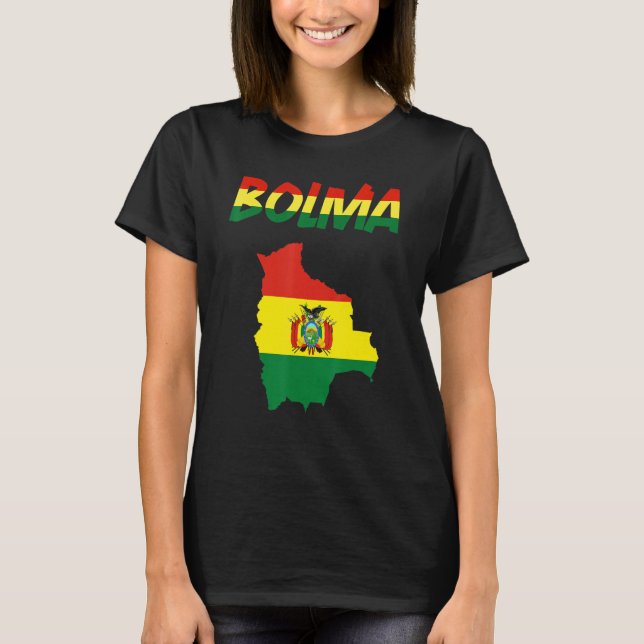 T-shirt Bolivie Carte du pays Drapeau Bolivie Drapeau boli (Devant)
