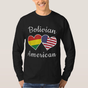 T-shirt Bolivie États-Unis Bolivienne Américaine Hommes Fe