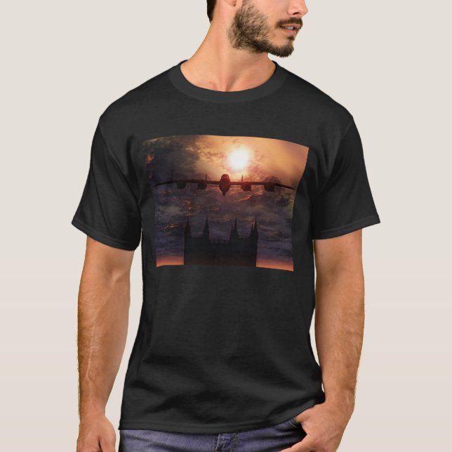 T-shirt bombardier de Lancaster au-dessus de chemise de (Devant)