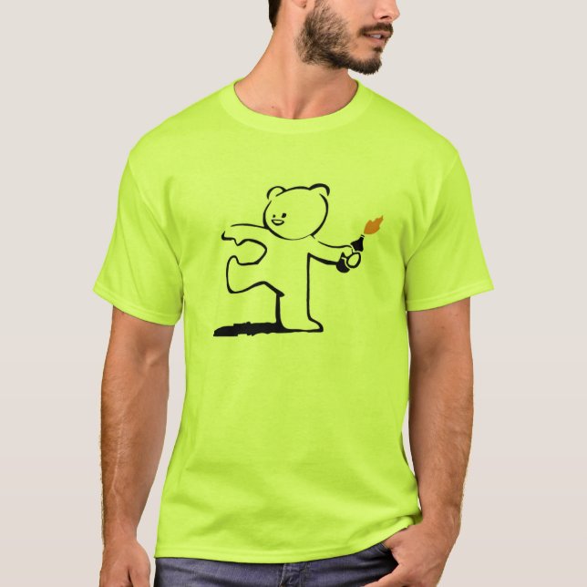 T-shirt Bombardier de nounours de Banksy (Devant)