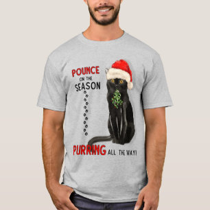 T-shirt Bombay Cat race Black Kitty dans un chapeau de San
