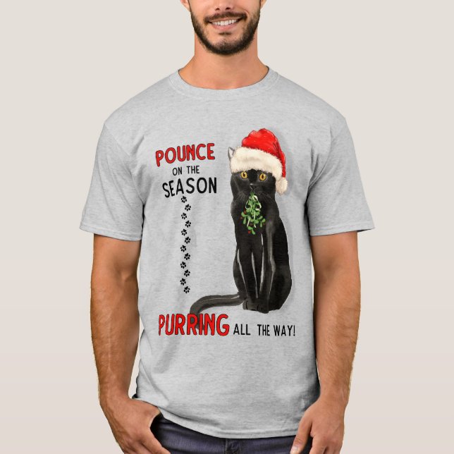 T-shirt Bombay Cat race Black Kitty dans un chapeau de San (Devant)
