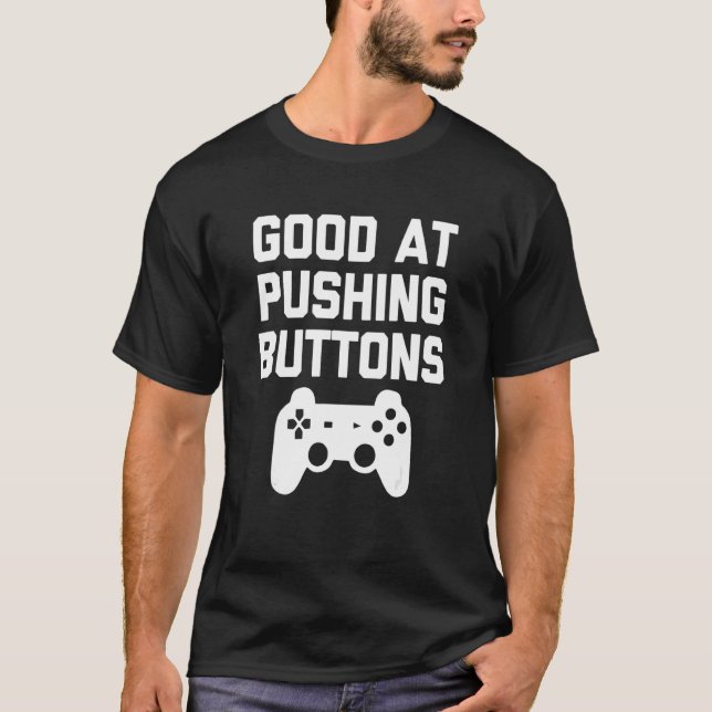 T-shirt Bon À Pousser Les Boutons Jouer Ados Garçons G (Devant)