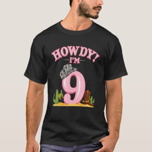 T-shirt Bon anniversaire Cowgirl 9ème Anniversaire Western