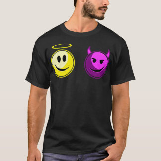 T-shirt bon contre mauvais sourire ange diable passe passe