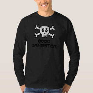 T-shirt Bon Crâne Gangster Et Mot D'Os Croisé 1