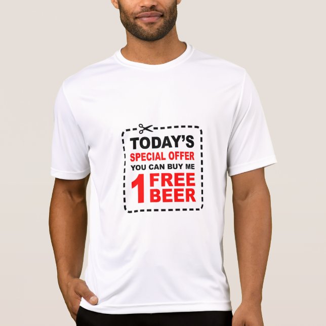 T-shirt Bon libre d'offre spéciale de bière (Devant)