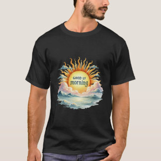 T-shirt bon matin avec soleil