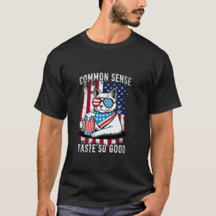T-shirt Bon Sens Goûte Si Bon Chat Bière 4 Juillet