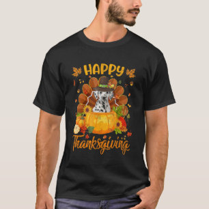 T-shirt Bon thanksgiving Chien de Dalmatie Turquie Citroui