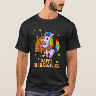 T-shirt Bon thanksgiving Cute Unicorn Hugs Turquie Garçons