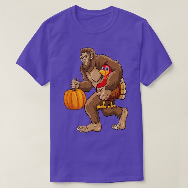 T-shirt Bon thanksgiving de Bigfoot fête Turquie amour (Design devant)