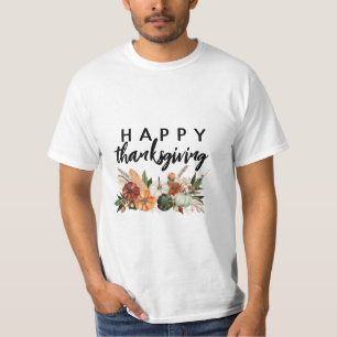 T-shirt bon thanksgiving de récolte citrouille d'aquarelle