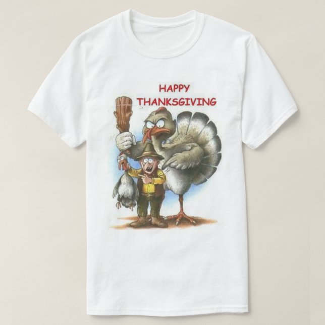 T-shirt Bon thanksgiving Devine Qui (Design devant)