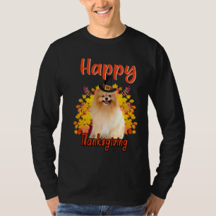 T-shirt Bon thanksgiving drôle Turquie Poméranie Lover
