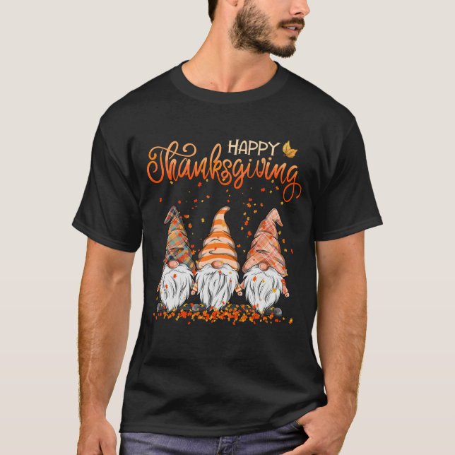 T-shirt Bon thanksgiving Gnome Automne Automne Gnomes Auto (Devant)