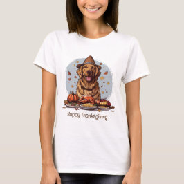 T-shirt Bon thanksgiving Golden Retriever Chien