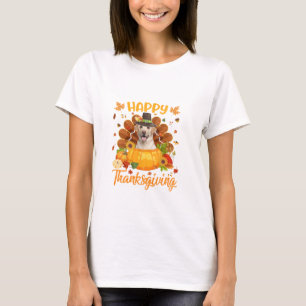 T-shirt Bon thanksgiving Labrador Chien Turquie Citrouille