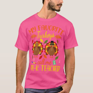 T-shirt Bon thanksgiving Mes Dindons Favoris Appelez-Moi A