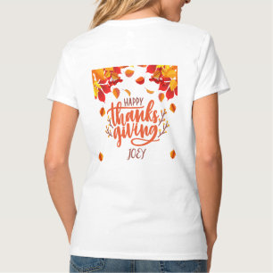 T-shirt bon thanksgiving nom personnalisé