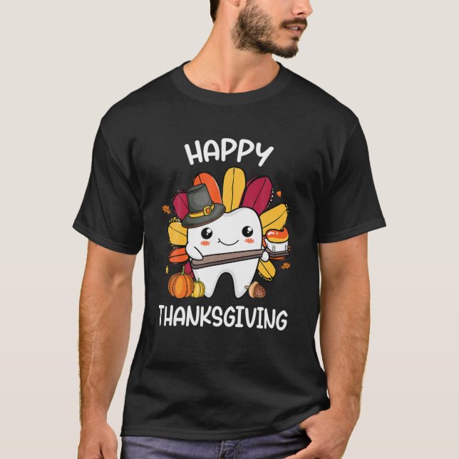 T-shirt bon thanksgiving Teeth Dental Squad Turquie Merci (Devant)
