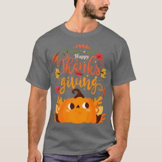 T-shirt Bon thanksgiving Turquie Bon thanksgiving Pumpk
