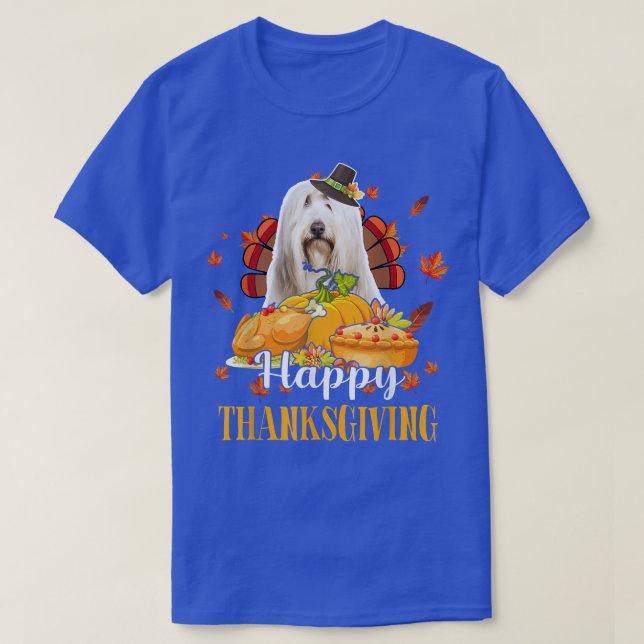 T-shirt Bon thanksgiving Turquie Portée Collie Automne Pom (Design devant)