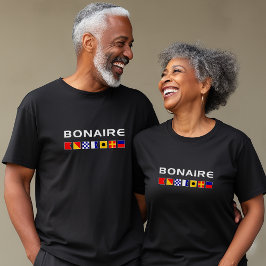 T-shirt Bonaire Nautique Marines Drapeaux de Voile Couleur