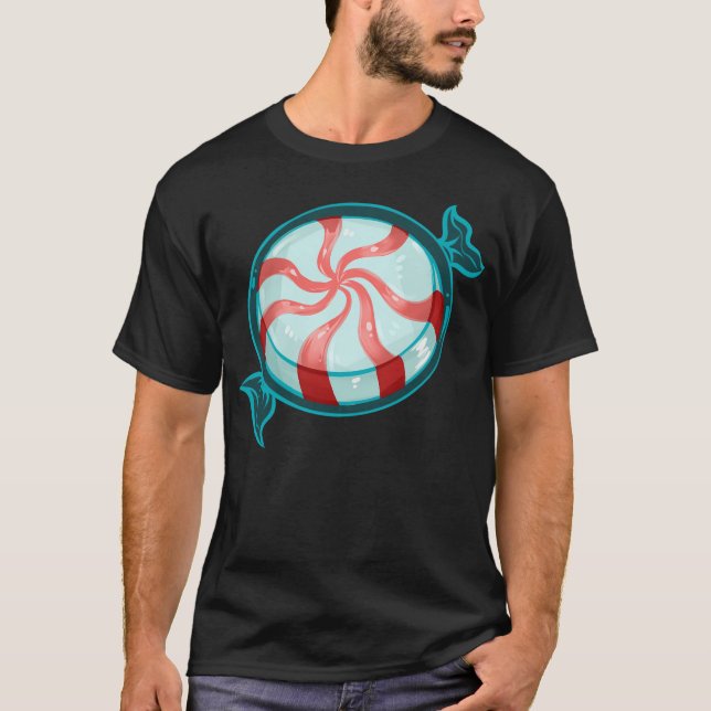 T-shirt Bonbon à la menthe fine (Devant)