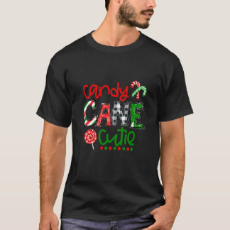 T-shirt Bonbons de canne mignonne Noël