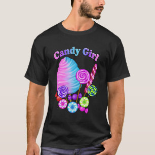 T-shirt Bonbons sucré Lolly Coton Bonbons Traite