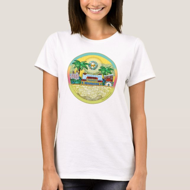 T-Shirt | Bondi Beach Paradis - Gelber Himmel (Vorderseite)