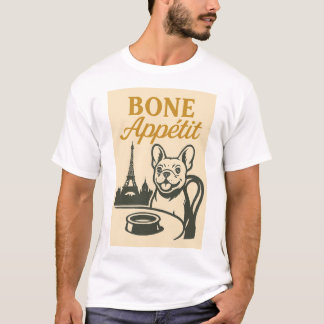 T-shirt Bone Appétit French Bulldog Shirt