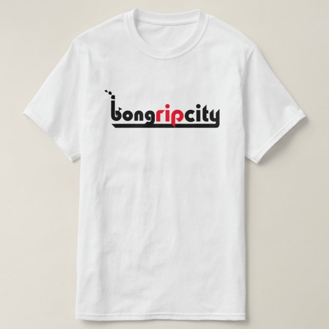 T-shirt Bong la ville de déchirure (Design devant)
